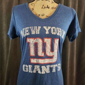 NFL New York Giants Ladies V Neck T Medium